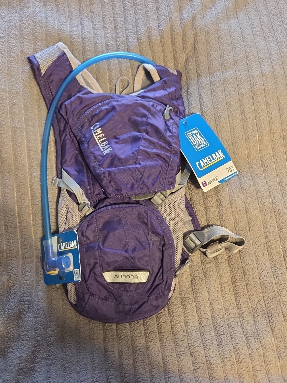 CamelBak Aurora Hydration Pack - Purple with Blue Tube